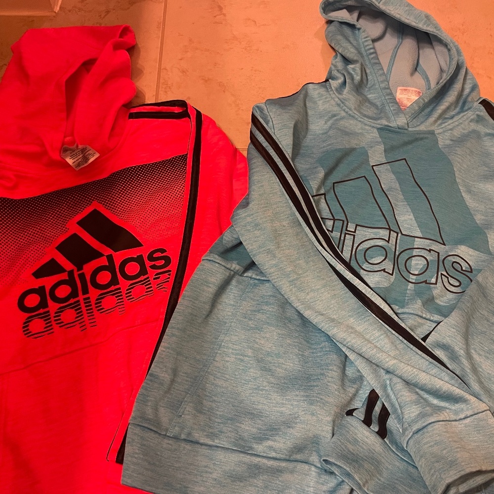 Two Adidas Hoodies